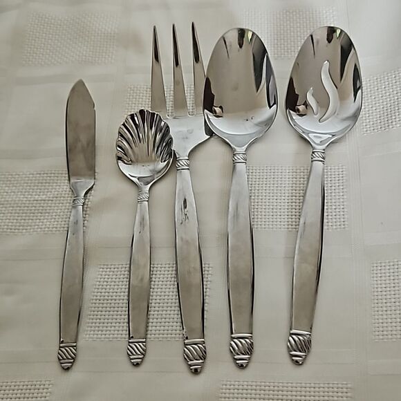 Onieda 5 Pieces Stainless Steel Serving Set 18/10 Silver - Picture 12 of 16